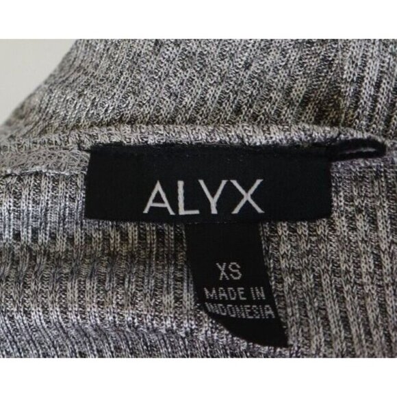 ALYX - WOMEN'S GRAY ASYMETRICAL STRETCH KNIT TUNIC TOP - SIZE XS - Picture 6 of 6